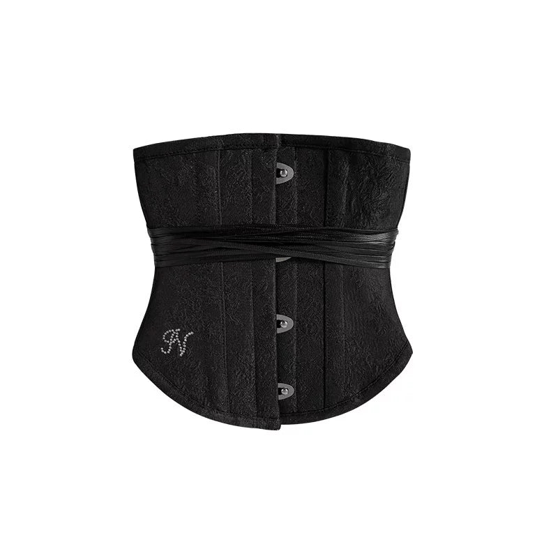 1JINN STUDIO Waist Cincher with Boning and Jacquard Pattern