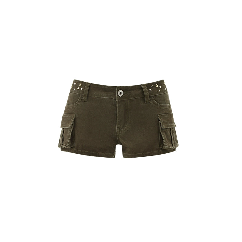 1JINN STUDIO Rivet Utility Shorts