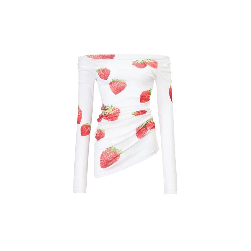 1JINN STUDIO Off-the-shoulder Slightly Sheer Blouse