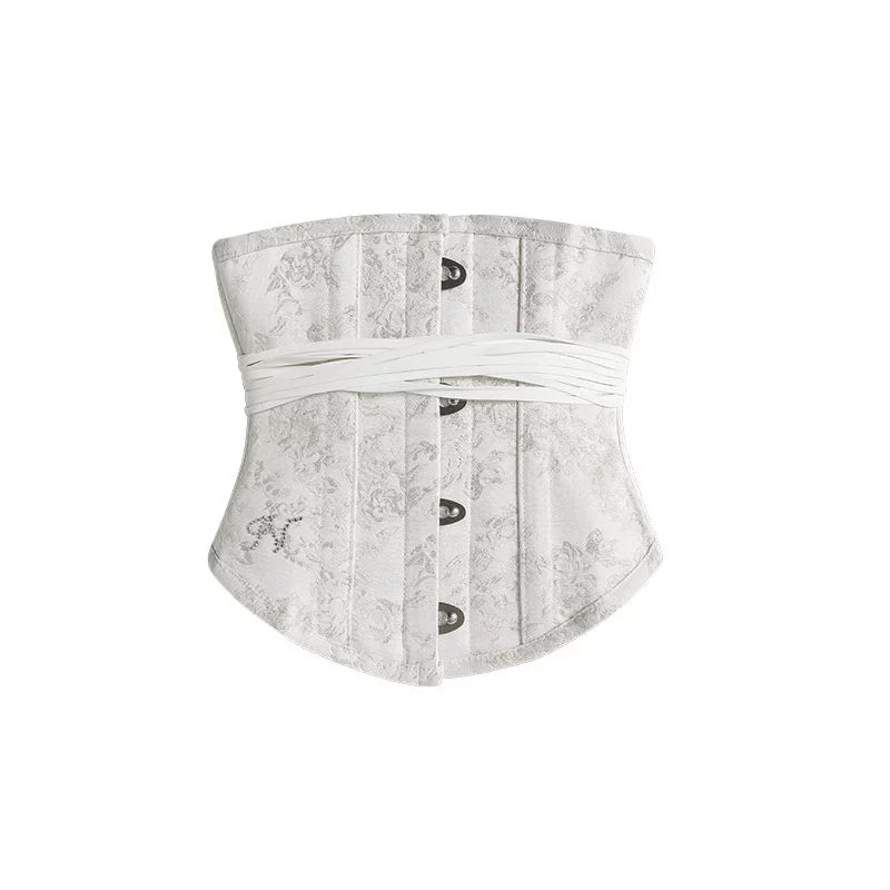 1JINN STUDIO Waist Cincher with Boning and Jacquard Pattern
