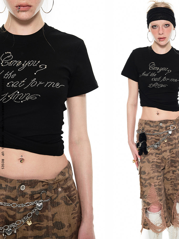 1JINN STUDIO Studded Slim-Fit Short-Sleeve T-shirt