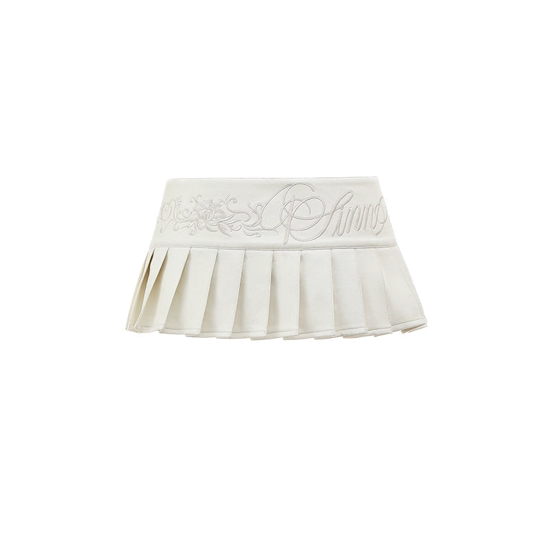 1JINN STUDIO Leather Pleated Patchwork Waistband