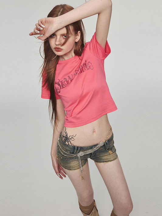 1JINN STUDIO High-street Style Washed Denim Hotpants