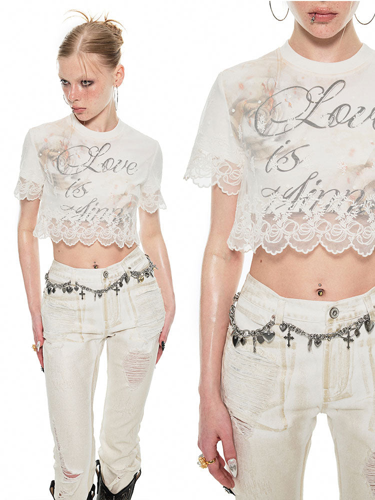 1JINN STUDIO Lace two-piece