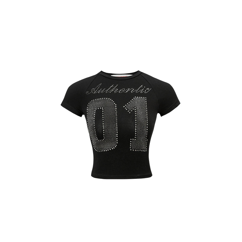 1JINN STUDIO Rhinestone-Studded T-shirt