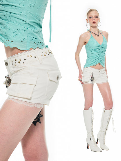 1JINN STUDIO Rivet Utility Shorts