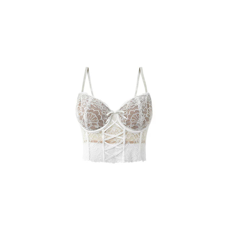 1JINN STUDIO Lace Corset Bra with Boning