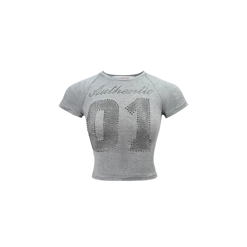 1JINN STUDIO Rhinestone-Studded T-shirt