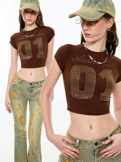 1JINN STUDIO Rhinestone-Studded T-shirt