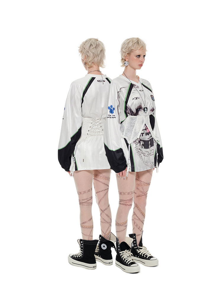 1JINN STUDIO Satin Printed Jersey