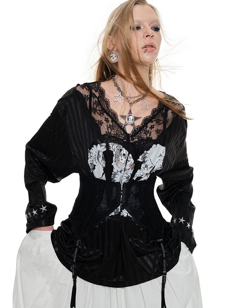 1JINN STUDIO Lace Waist Cincher with Boning
