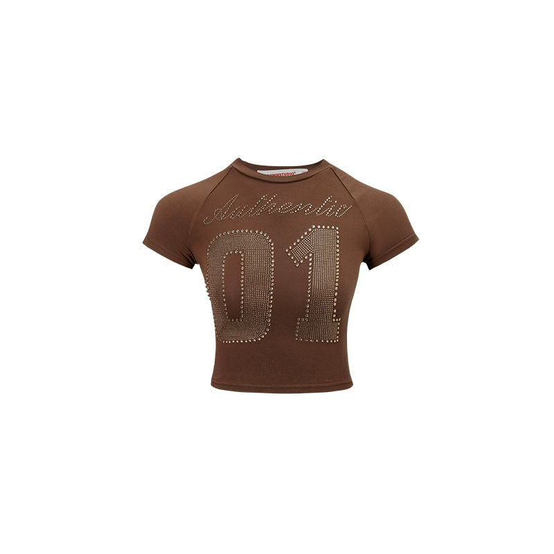 1JINN STUDIO Rhinestone-Studded T-shirt