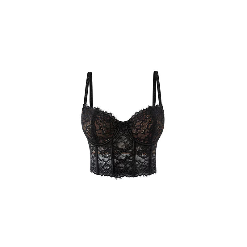 1JINN STUDIO Lace Corset Bra with Boning