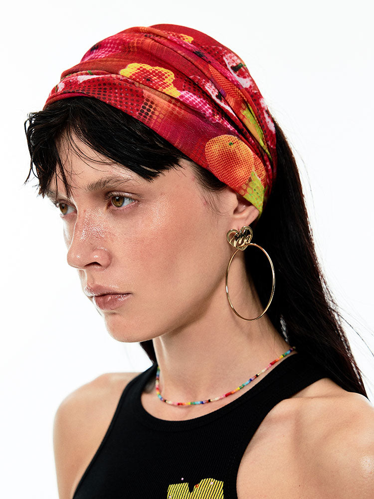 1JINN STUDIO Printed Headscarf, Can Be Used as a Tube Top as Well