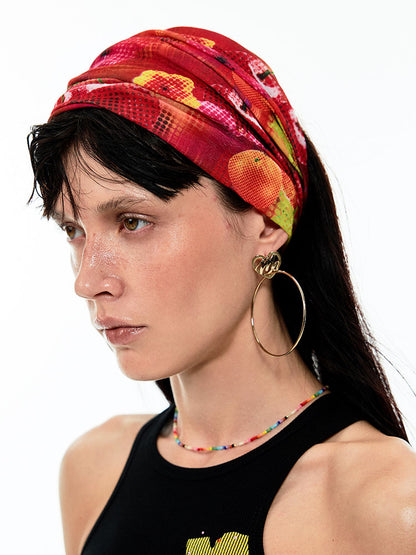 1JINN STUDIO Printed Headscarf, Can Be Used as a Tube Top as Well