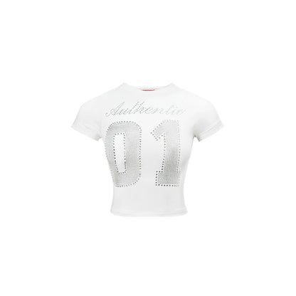 1JINN STUDIO Rhinestone-Studded T-shirt