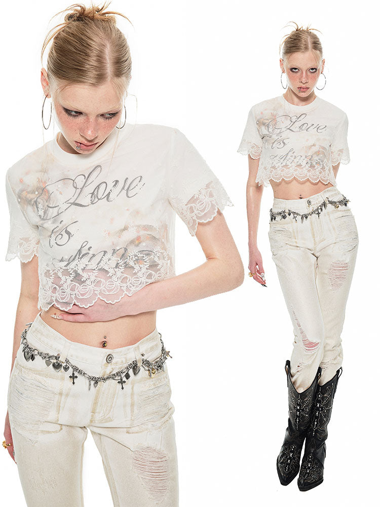 1JINN STUDIO Lace two-piece