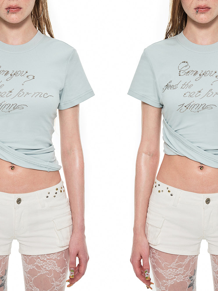1JINN STUDIO Studded Slim-Fit Short-Sleeve T-shirt